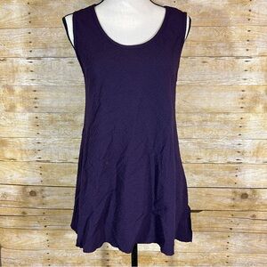 Soft Surroundings Mandalay Textured Gauze Tank Top Sleeveless Size S Plum Purple